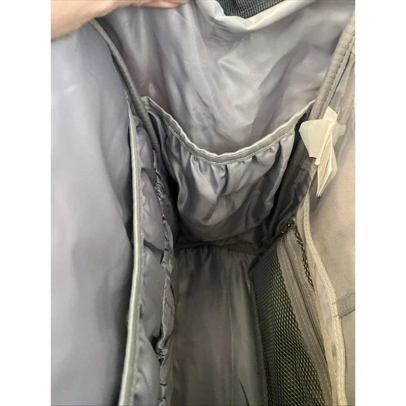 BabbleRoo Diaper Bag Backpack Grey/Blue w/Pacifier case/Changing Pad NEW - Picture 14 of 16